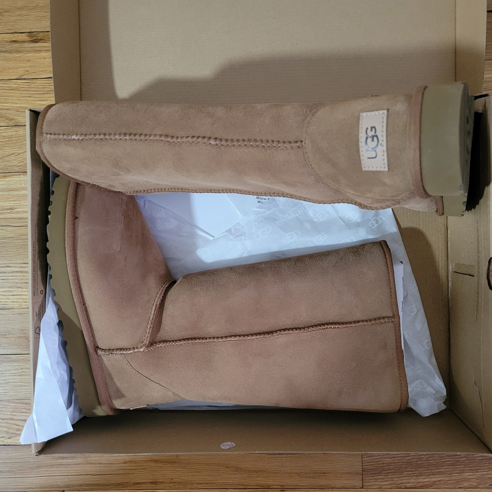 UGG Tan Winter Boots Suede-Like Finish